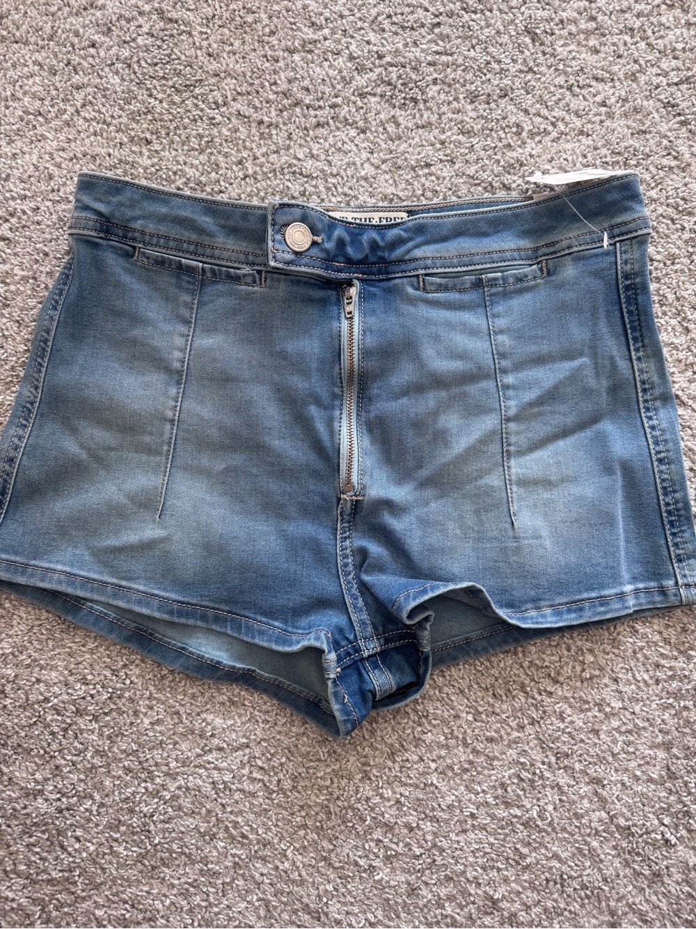 Free People We the Free Honeycomb High Rise Micro Shorts Size 28 NEW